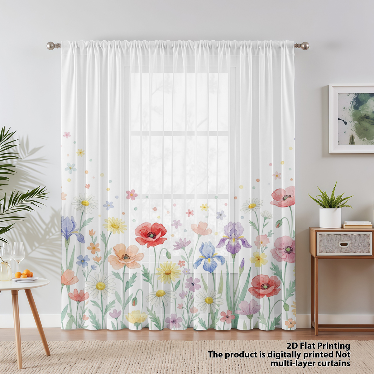Floral Privacy Sheer Curtain,G – обзор и цена Good Floral & Wedding Decor Supply