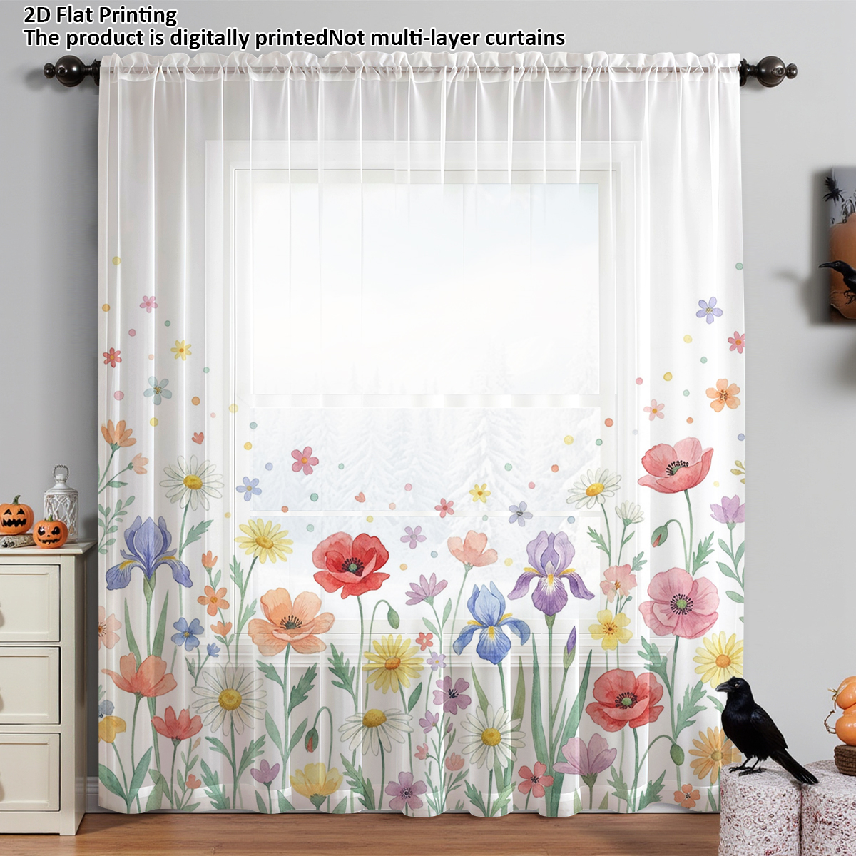Floral Privacy Sheer Curtain,G – обзор и цена Good Floral & Wedding Decor Supply