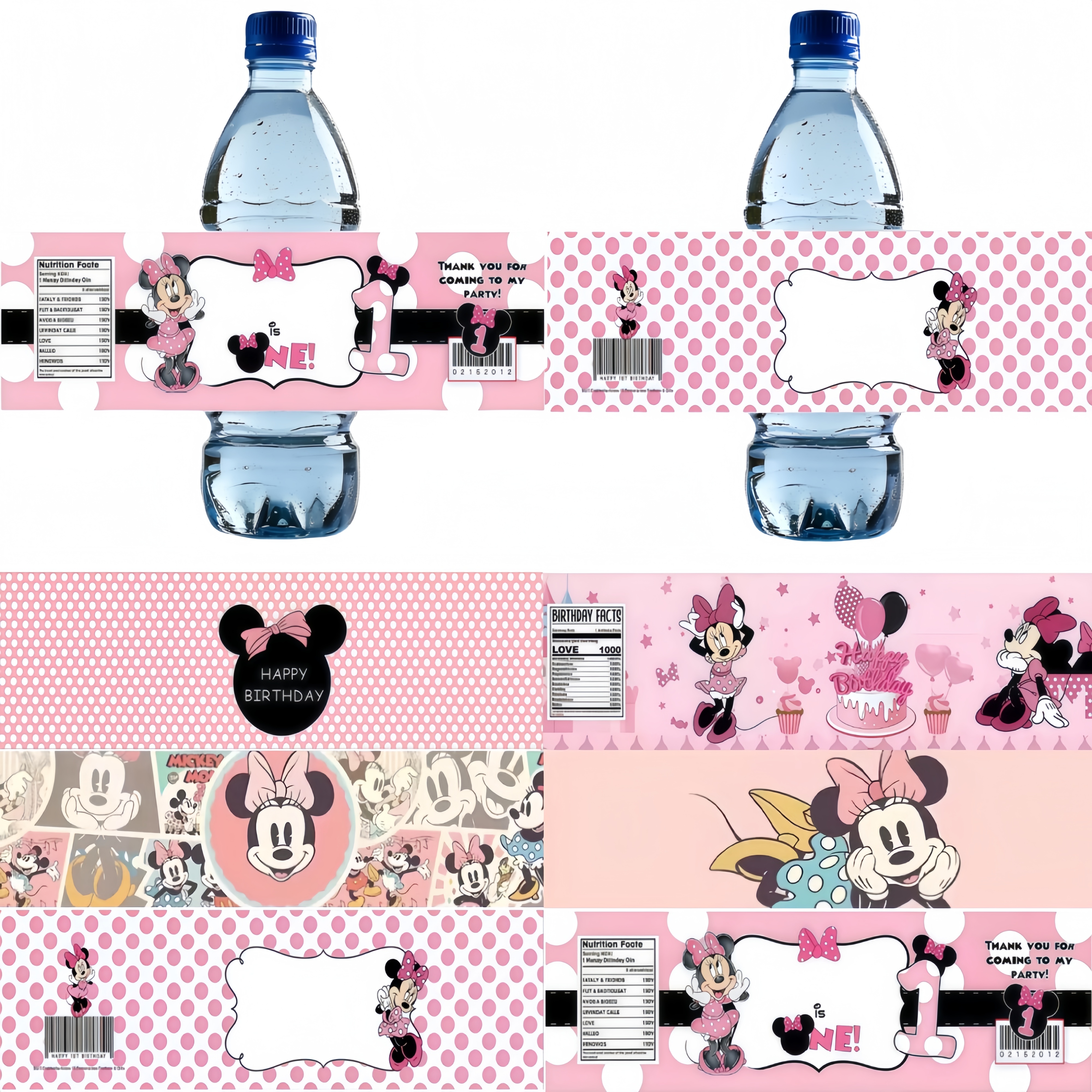 Minnie Party Supplies Bottle L – обзор и цена Wedding Water Supply