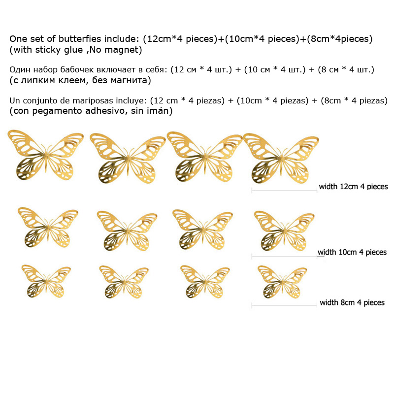 12Pcs/Set Gold Silver Hollow B – обзор и цена Wedding Package Gold
