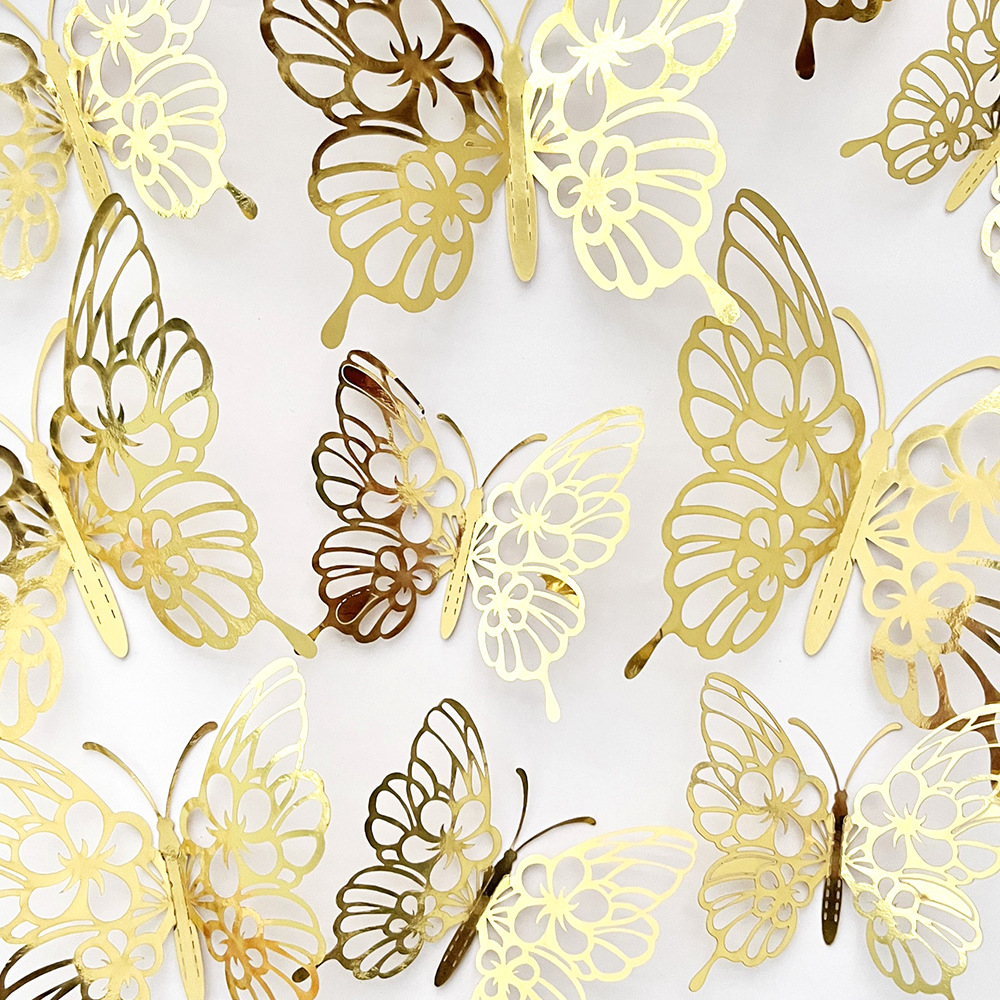12 Pcs Gold 3D Hollow Butterfl – обзор и цена Wedding Package Gold