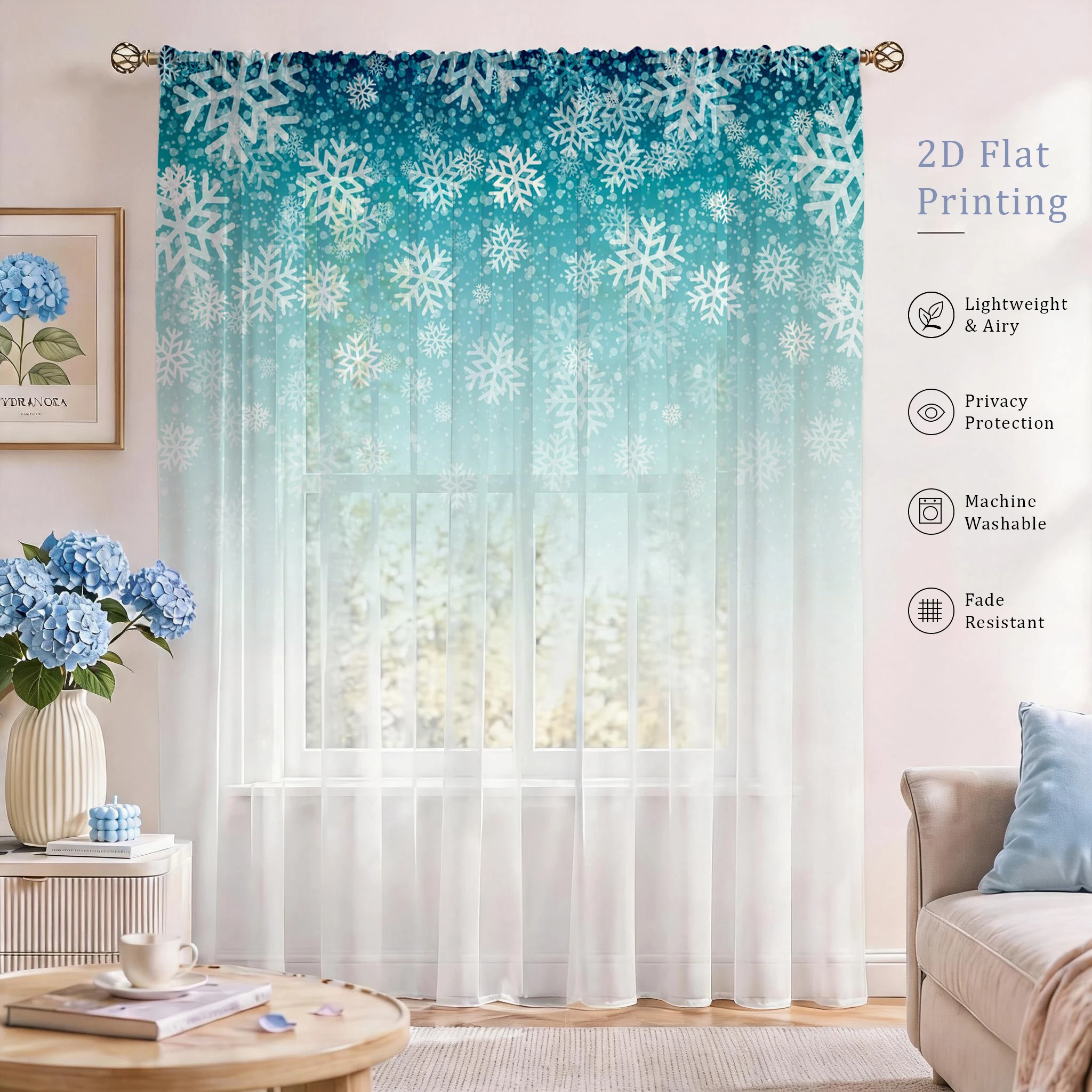 Floral Gradient Sheer Curtain, – обзор и цена Good Floral & Wedding Decor Supply