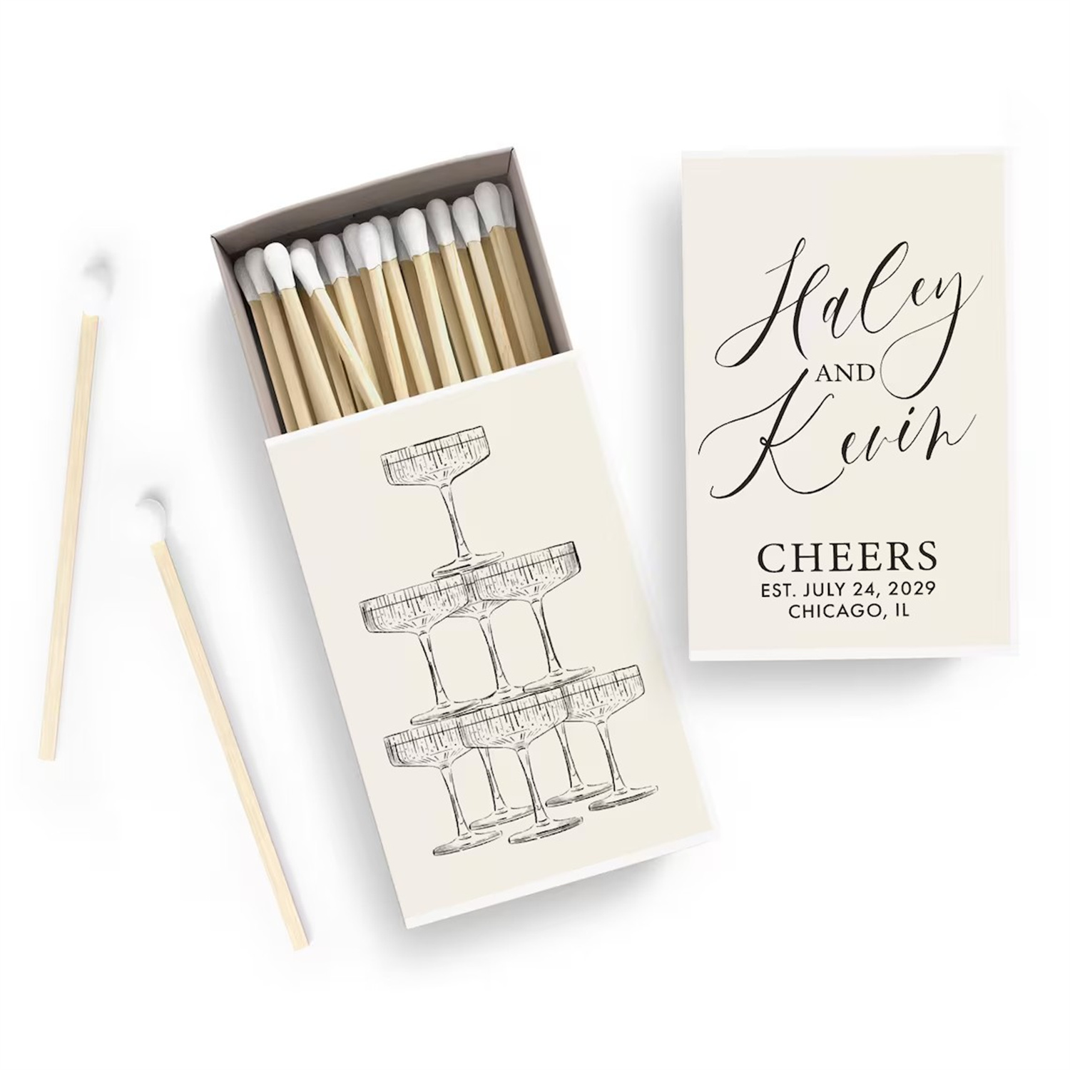 Personalized Matchbox - Custom – обзор и цена Champagne Tower Set