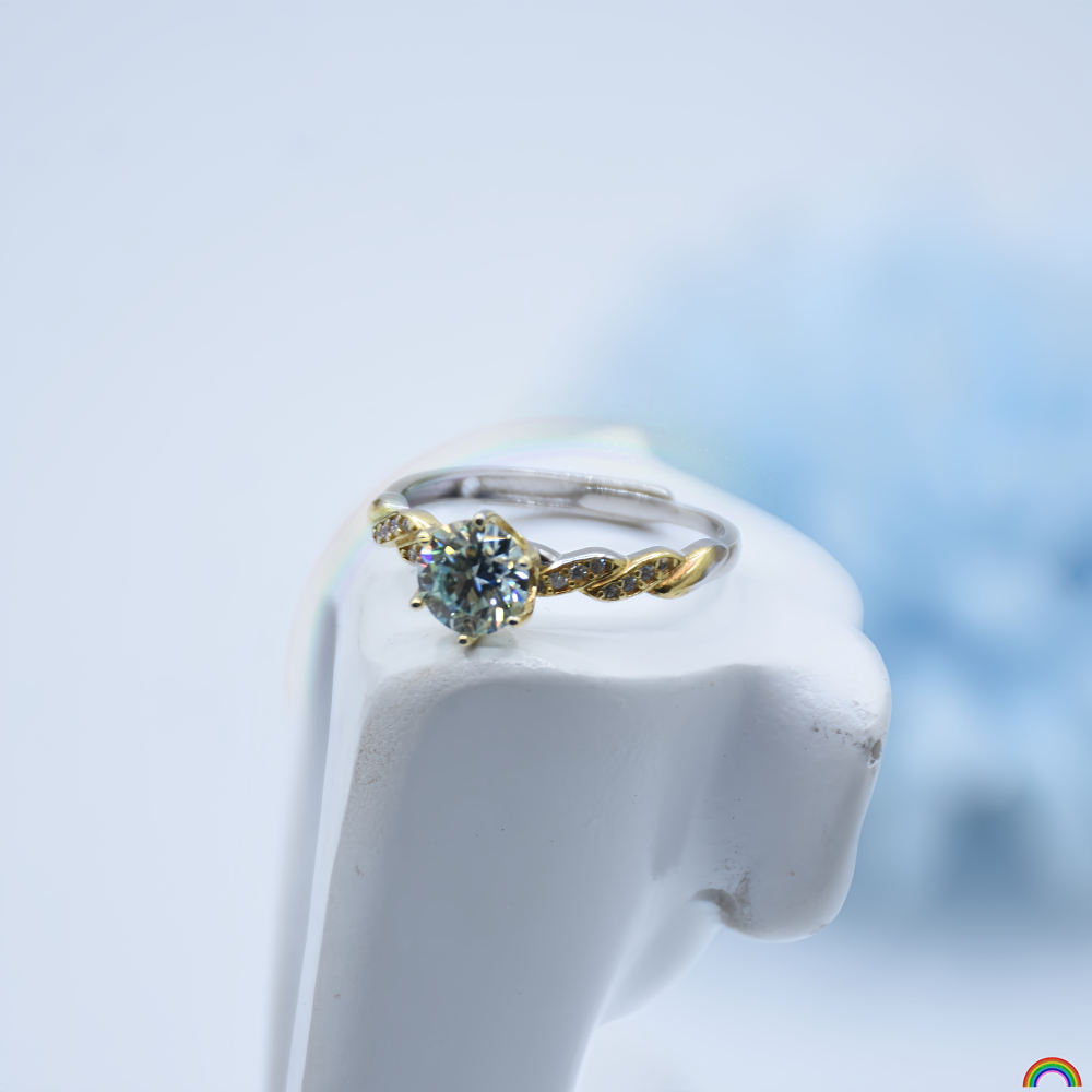 S925 silver inlaid moissanite  – обзор и цена Wedding Superstar