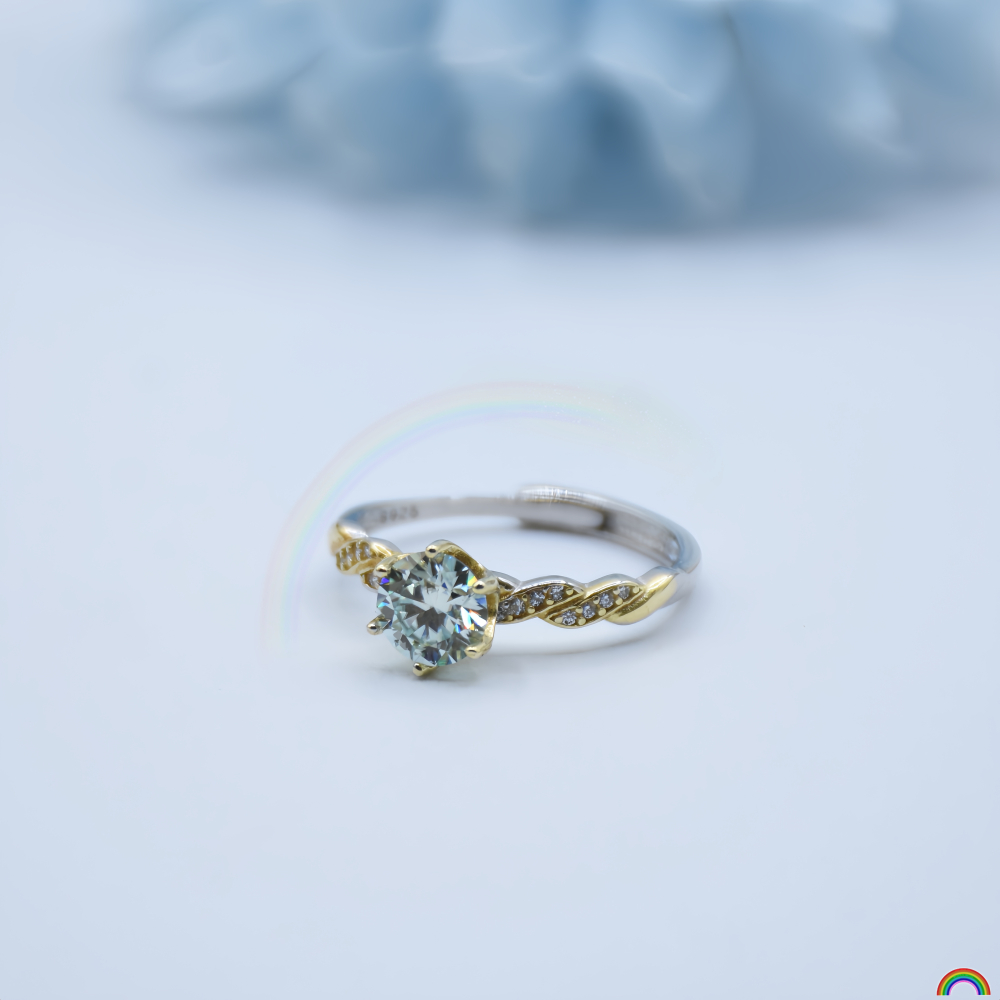 S925 silver inlaid moissanite  – обзор и цена Wedding Superstar