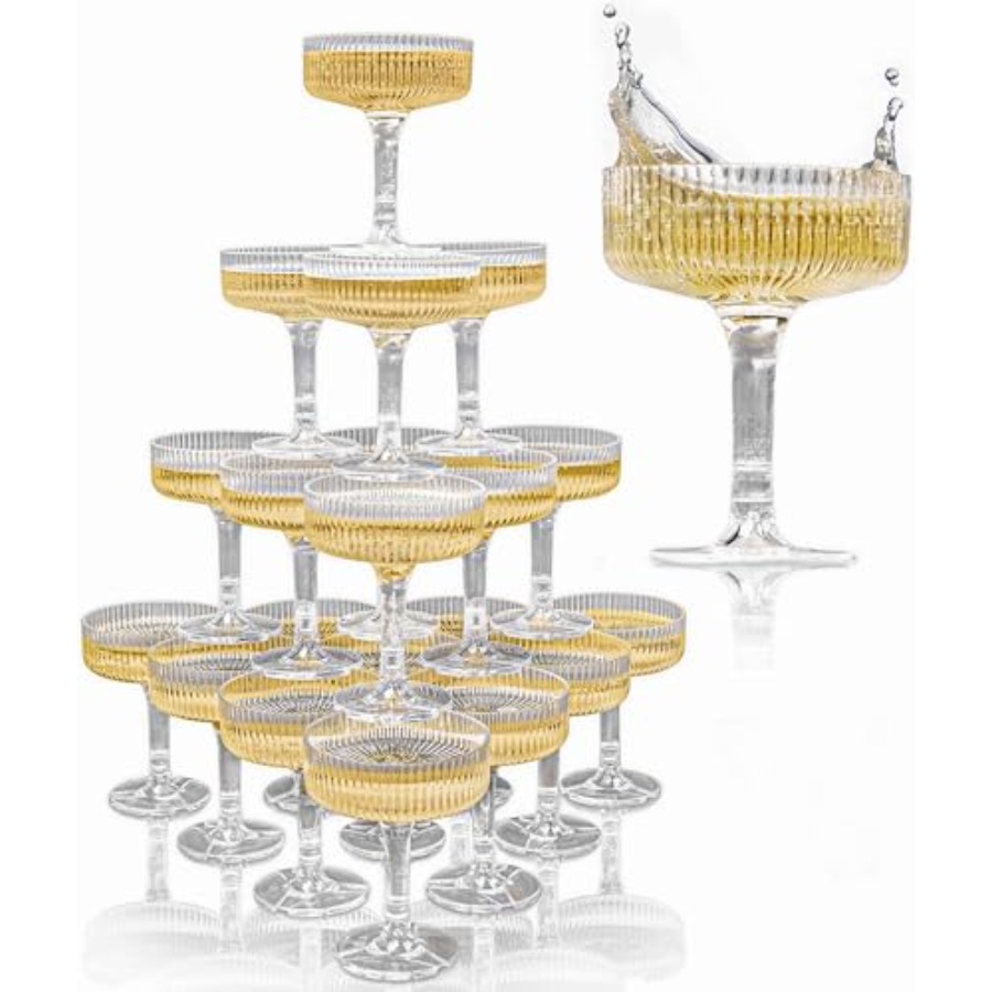 PLASTIC Champagne Tower 21-Pie – обзор и цена Champagne Tower Set