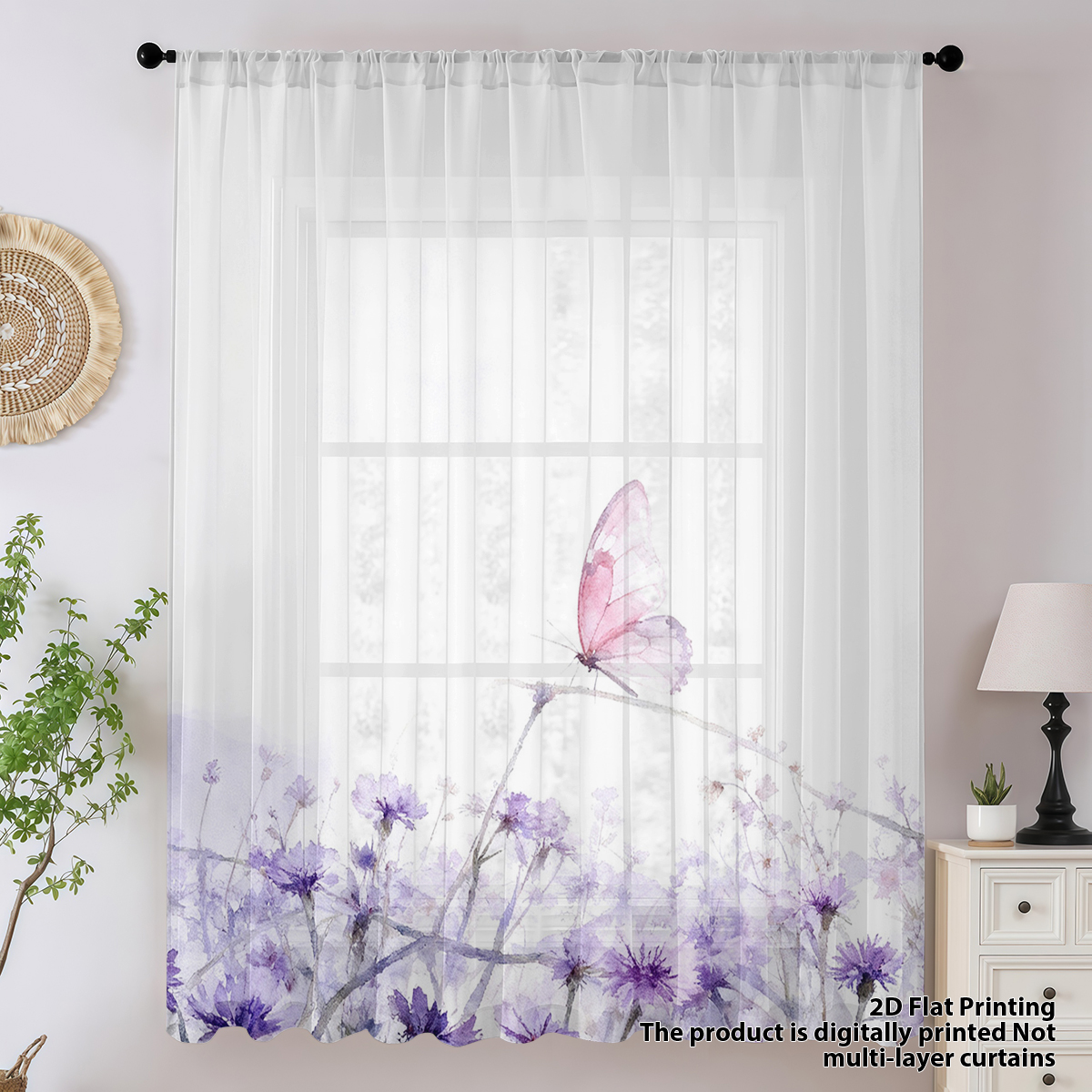 Flower Series Sheer Curtain, G – обзор и цена Good Floral & Wedding Decor Supply