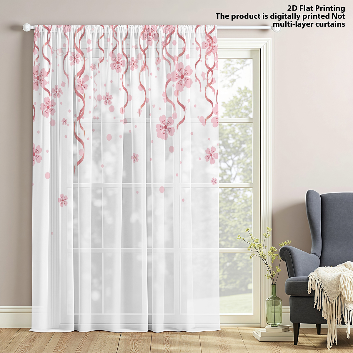 Flower Series Sheer Curtain, G – обзор и цена Good Floral & Wedding Decor Supply