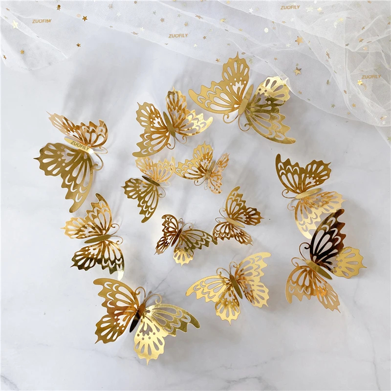 12/36Pcs 3D Hollow Butterfly W – обзор и цена Wedding Package Gold