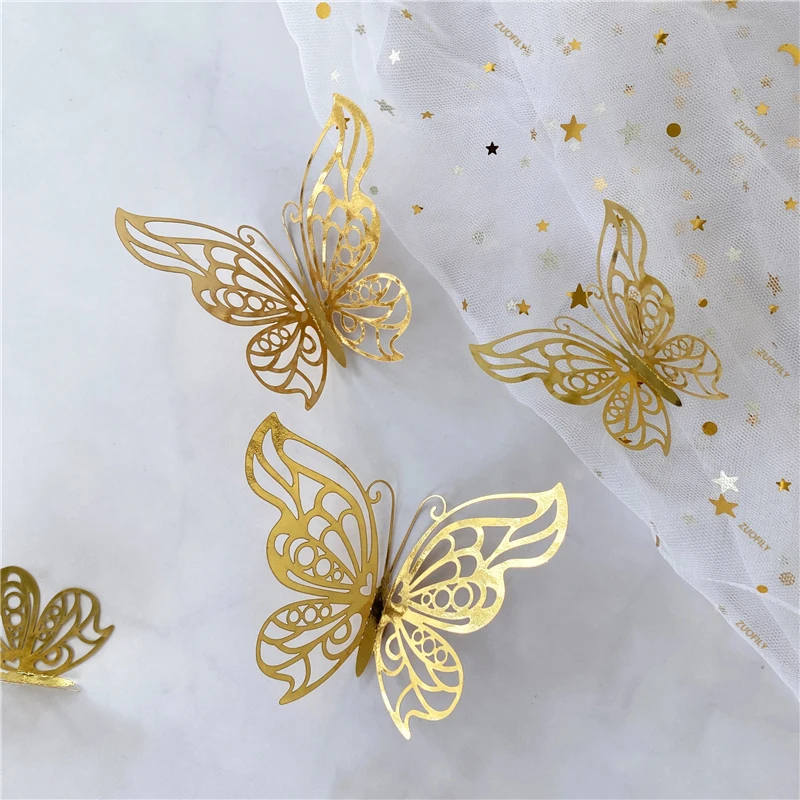 12/36Pcs 3D Hollow Butterfly W – обзор и цена Wedding Package Gold