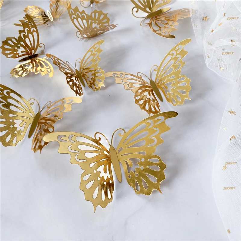 12/36Pcs 3D Hollow Butterfly W – обзор и цена Wedding Package Gold