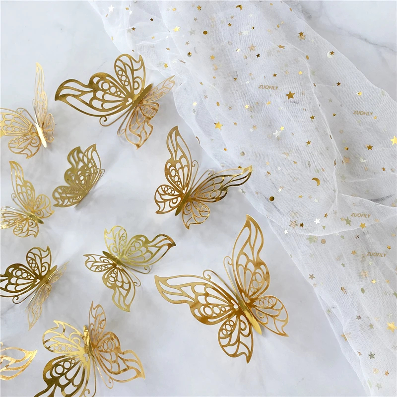 12/36Pcs 3D Hollow Butterfly W – обзор и цена Wedding Package Gold