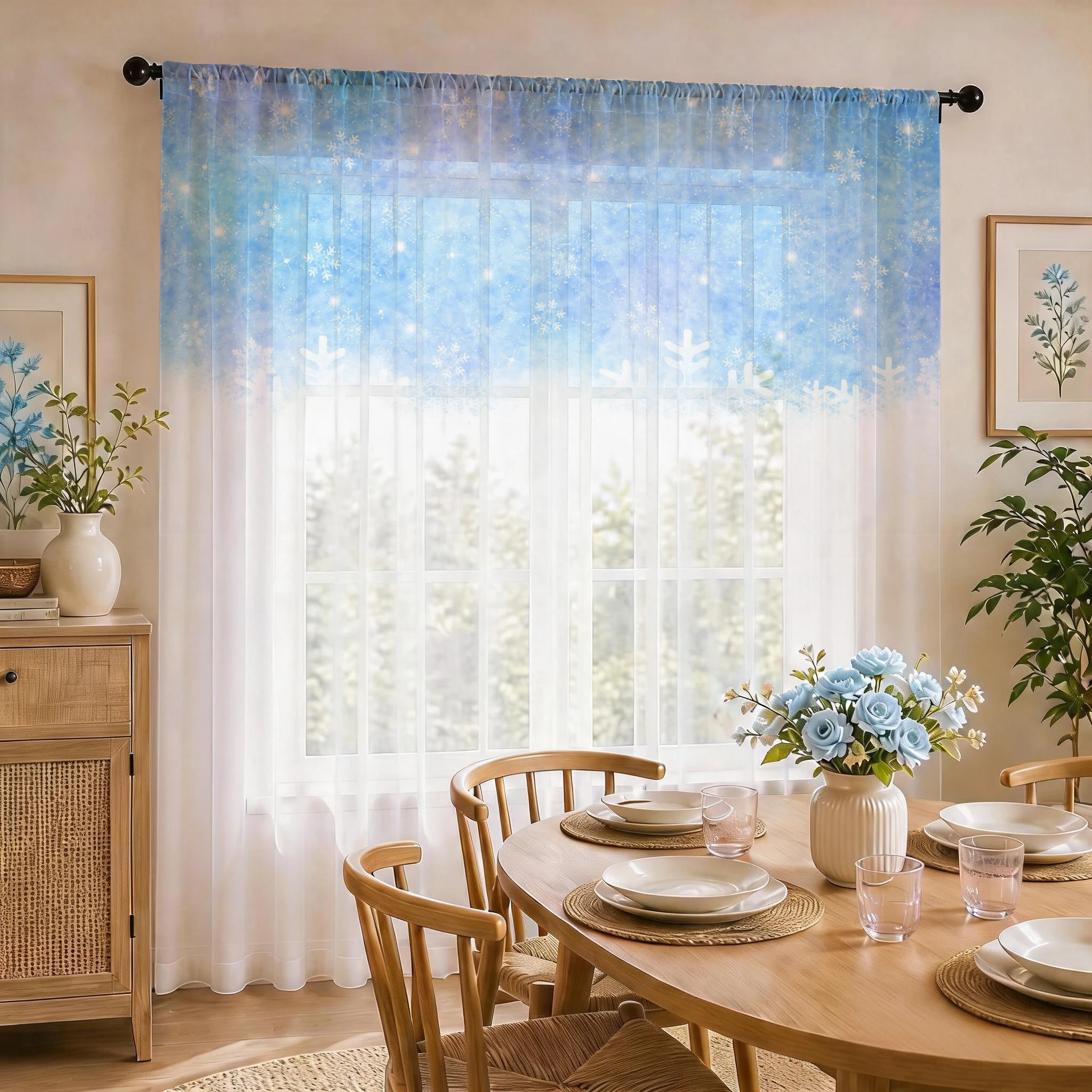 Floral Gradient Sheer Curtain, – обзор и цена Good Floral & Wedding Decor Supply